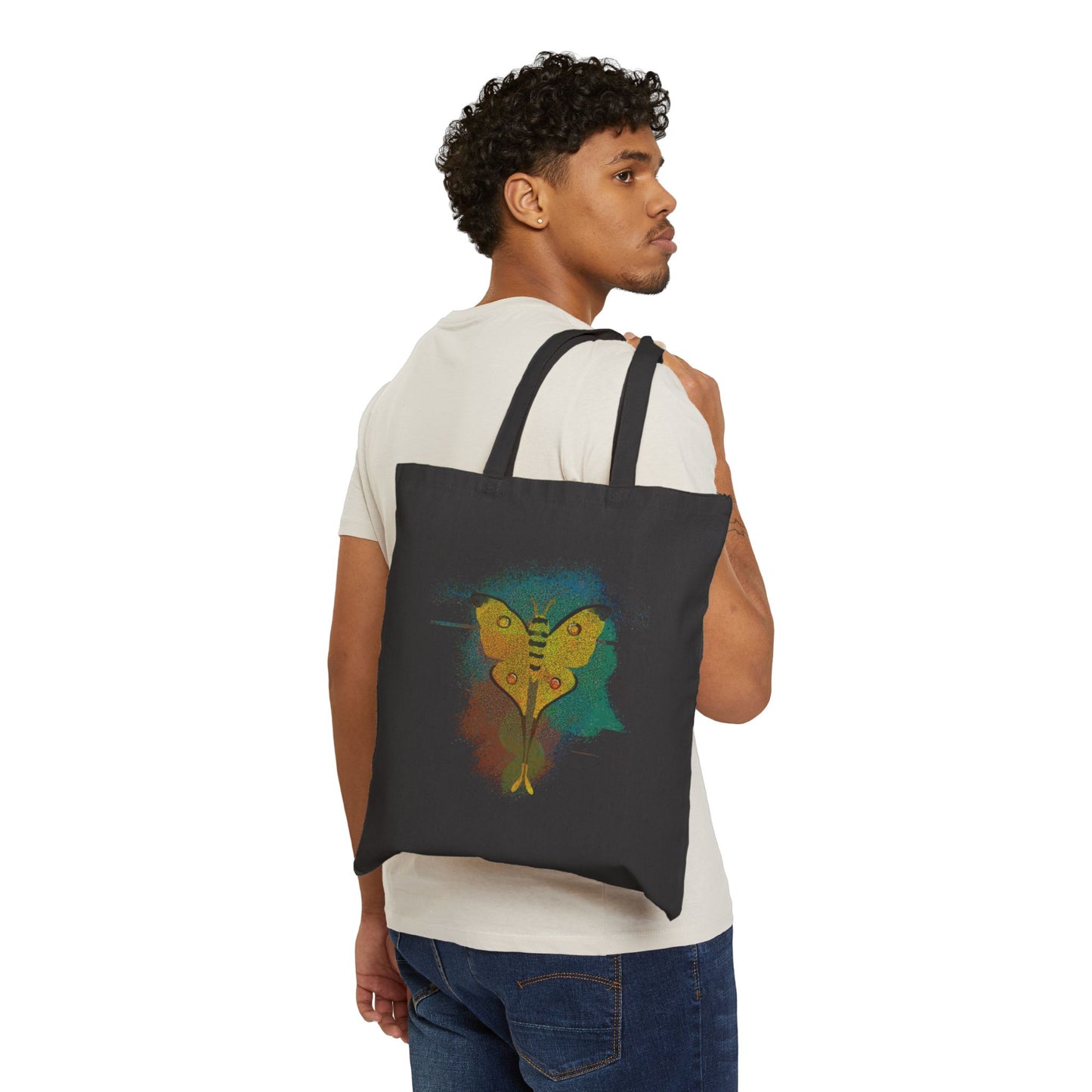 Canvas Tote Bag - Comet Moth Design