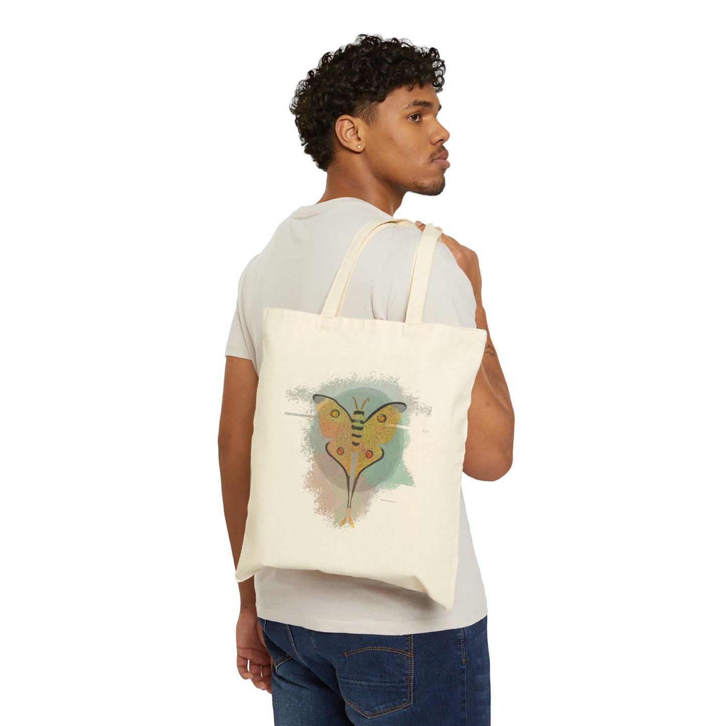 Canvas Tote Bag - Comet Moth Design