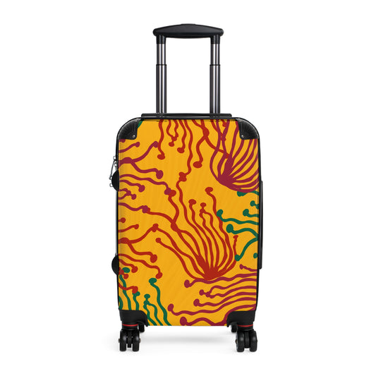 Suitcase Sticker - Enoki Mushroom Colorful Decal for Travelers and Nature Lovers