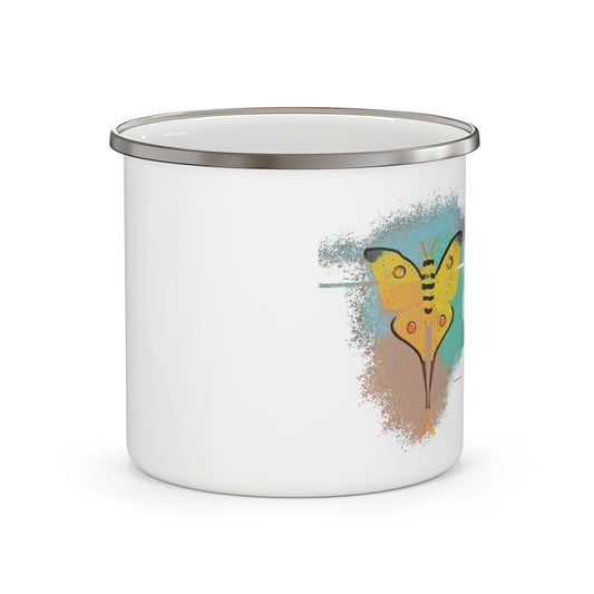 Enamel Mug - Comet Moth Madagascar Endemic Species Design