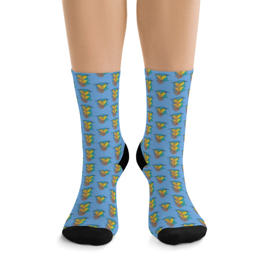 Recycled Poly Socks- Comet Moth