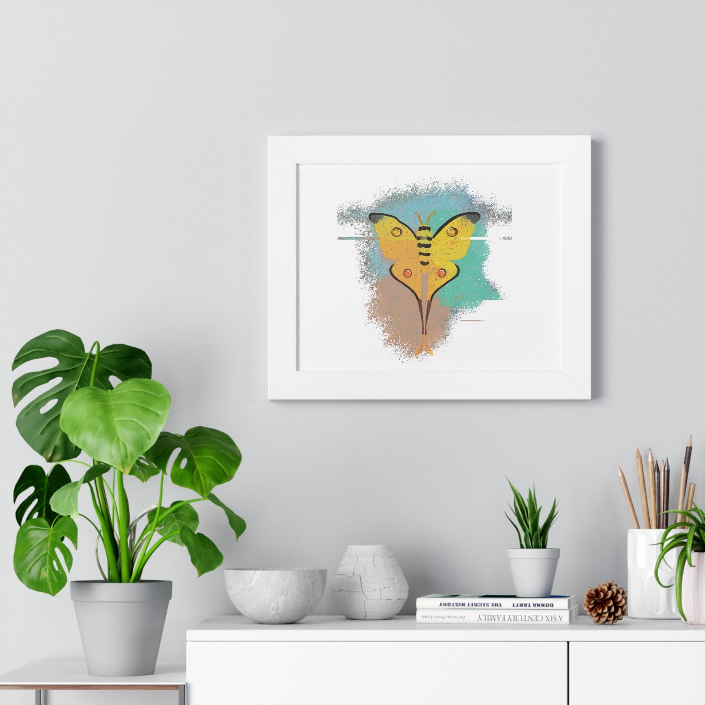 Poster Print - Comet Moth Glitch Design