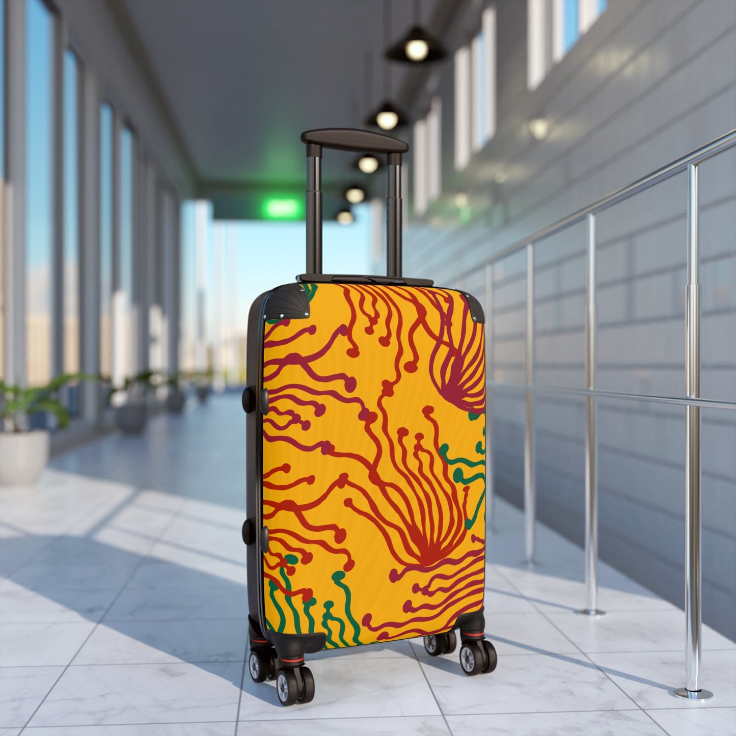 Suitcase Sticker - Enoki Mushroom Colorful Decal for Travelers and Nature Lovers