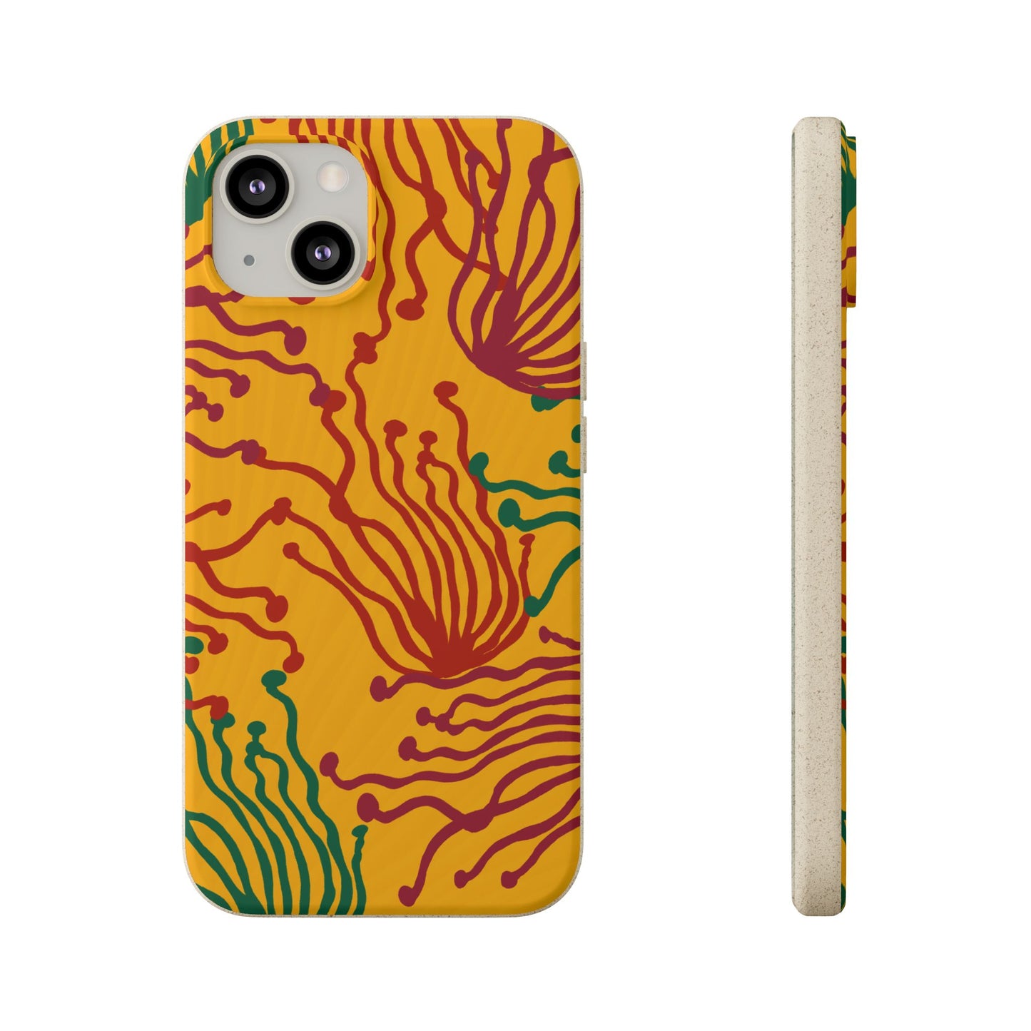 Phone Cases - Enoki Colorful Mushroom Biodegradable Case