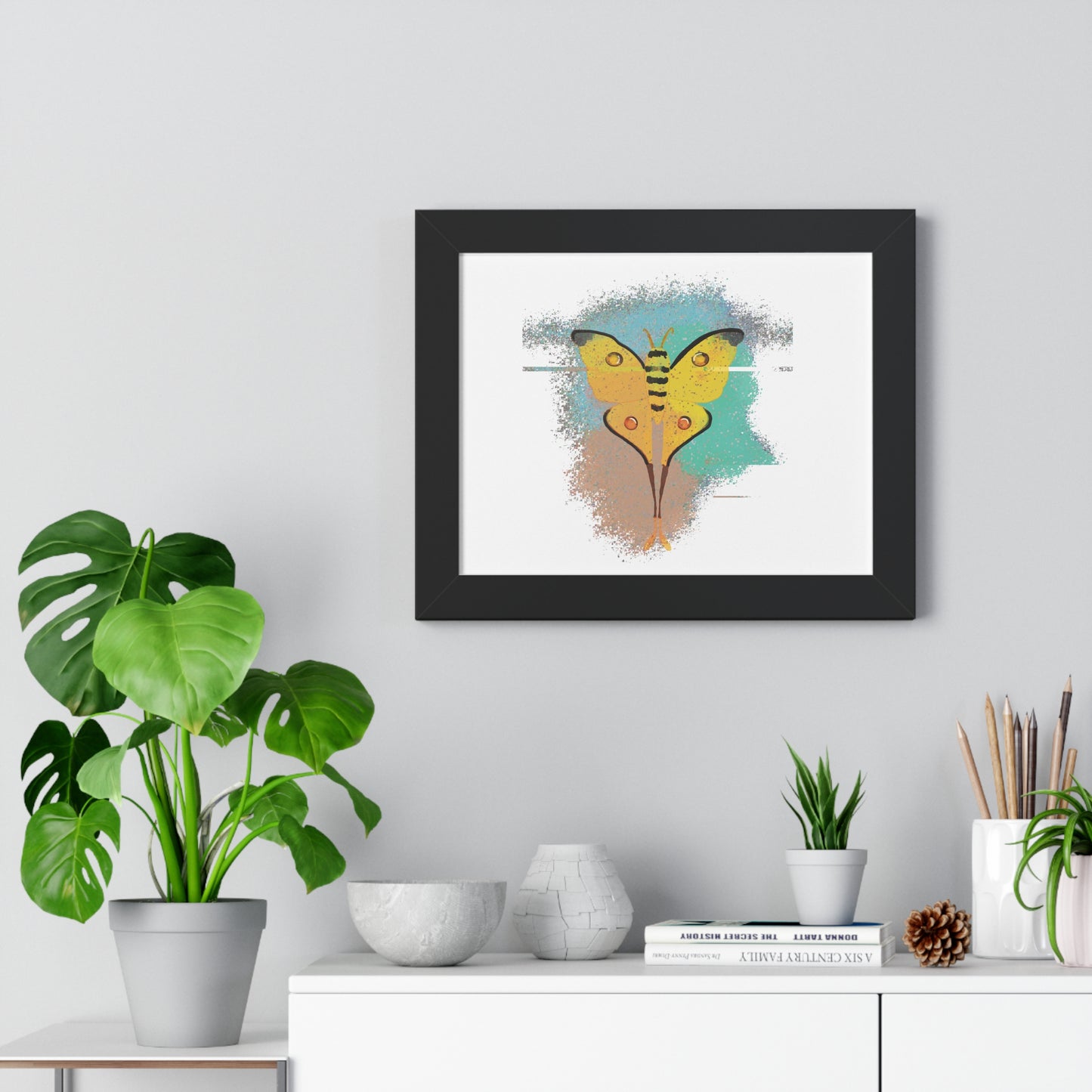 Poster Print - Comet Moth Glitch Design