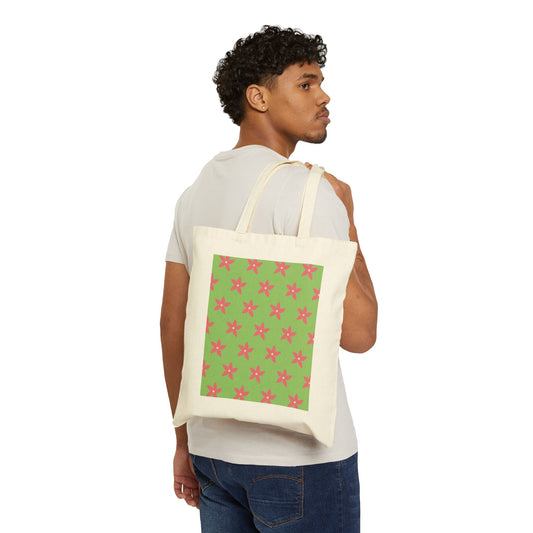 Cotton Canvas Spring Tote Bag
