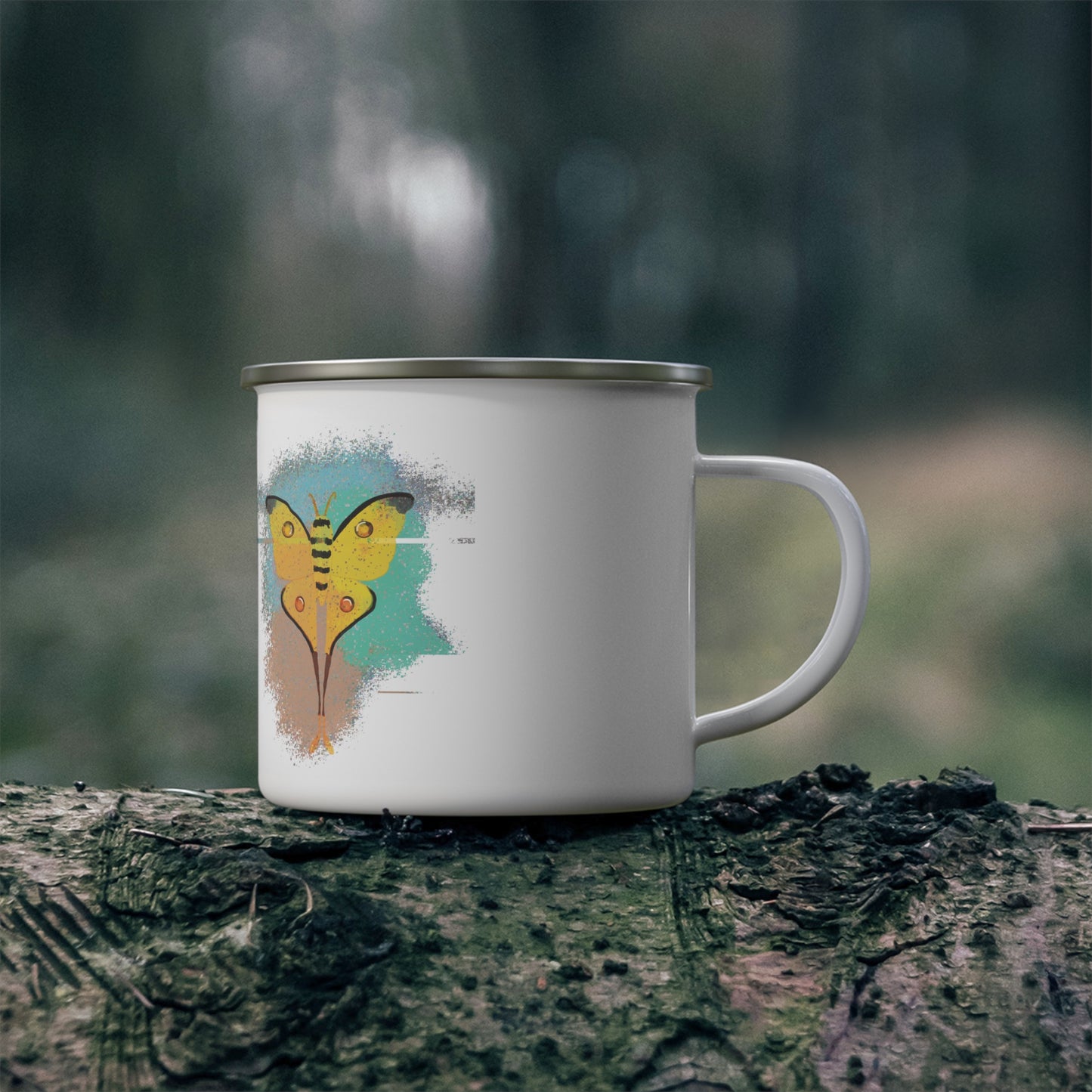Enamel Mug - Comet Moth Madagascar Endemic Species Design